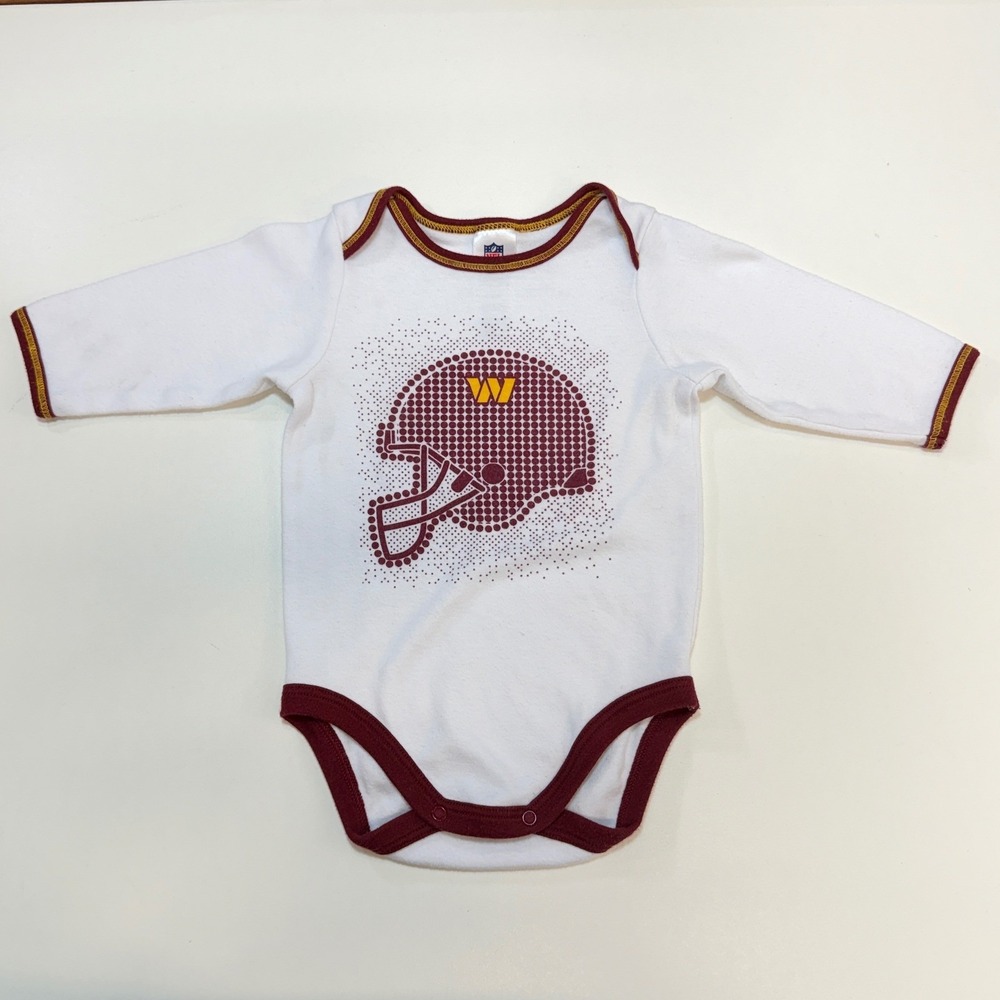 Washington Commanders NFL Team‎ Apparel Bodysuit Kids 3-6M White Long Sleeve